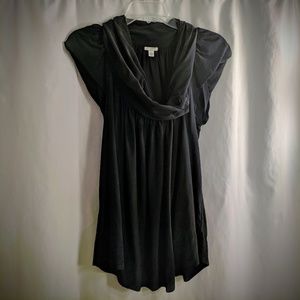 Anthropologie | Odille Black 100% Silk Swing Top
